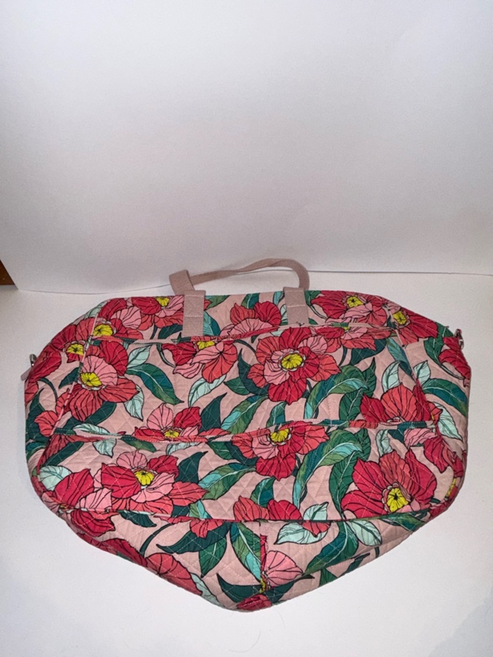 Vera Bradley Pink Floral Quilted Travel Tote